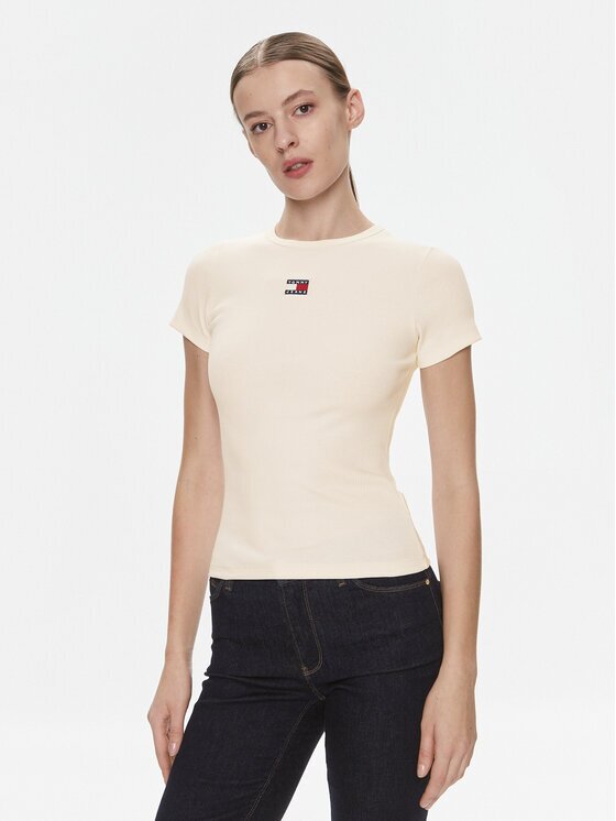Tommy Jeans Тишърт Badge DW0DW17881 Slim Fit