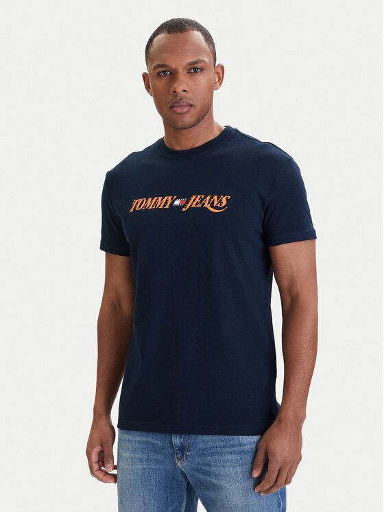 Tommy Jeans Тишърт DM0DM22548 Светлосиньо Regular Fit