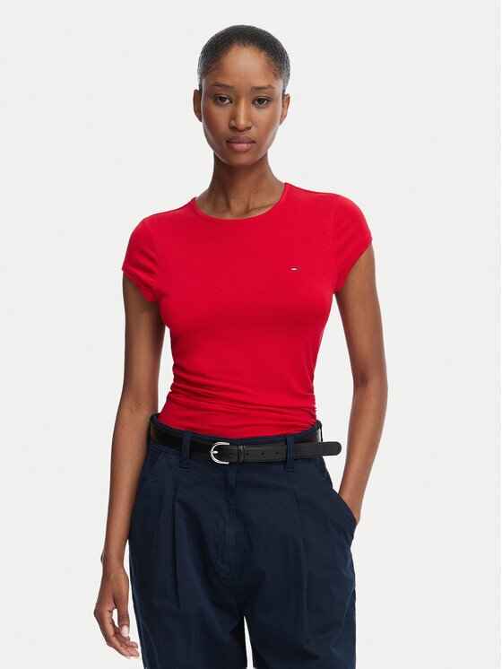 Tommy Jeans Тишърт Draped DW0DW22802 Slim Fit