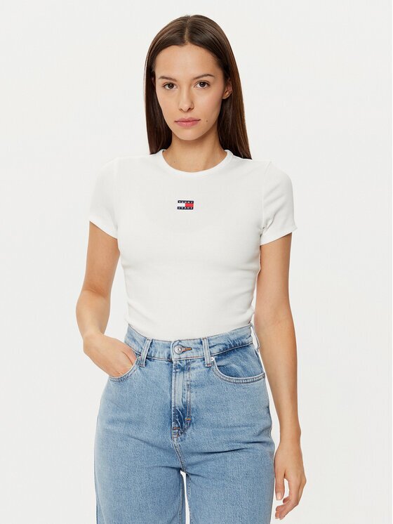 Tommy Jeans Тишърт DW0DW20463 Slim Fit