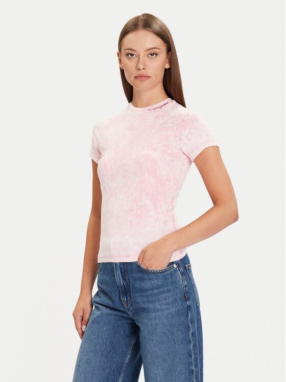 Tommy Jeans Тишърт DW0DW21531 Slim Fit