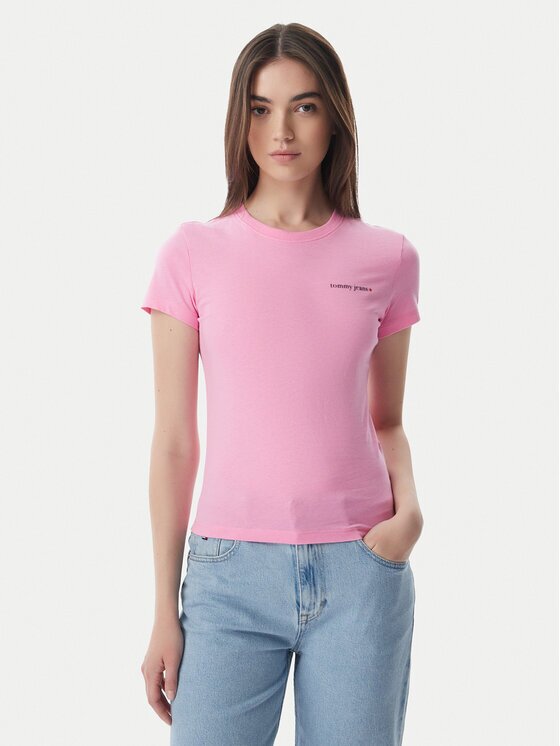 Tommy Jeans Тишърт Ess Logo DW0DW23479 Slim Fit