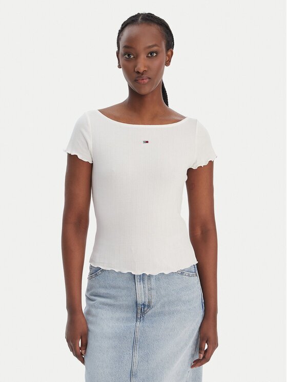 Tommy Jeans Тишърт Lettuce Edge DW0DW22460 Slim Fit