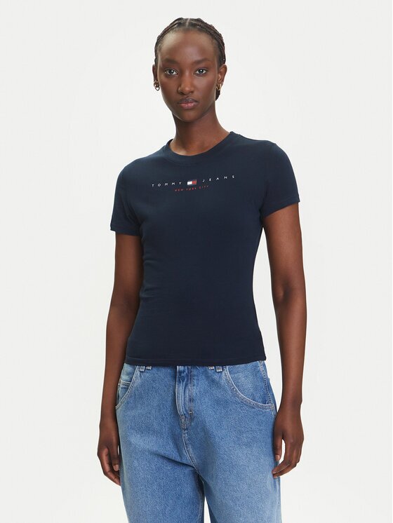 Tommy Jeans Тишърт Linear DW0DW21422 Slim Fit