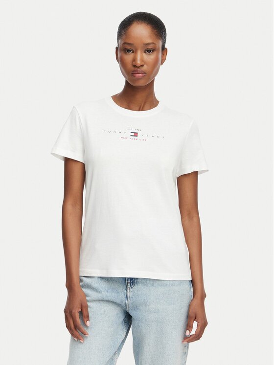 Tommy Jeans Тишърт Linear Ss Tee DW0DW22789 Regular Fit