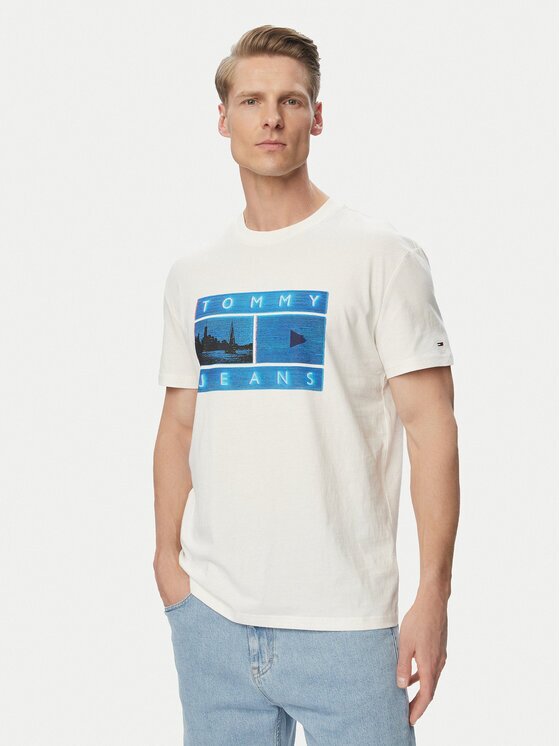 Tommy Jeans Тишърт Photo Flag DM0DM23191 Regular Fit