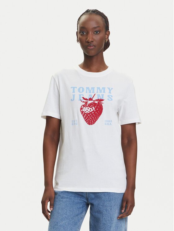 Tommy Jeans Тишърт Strawberry DW0DW20894 Relaxed Fit