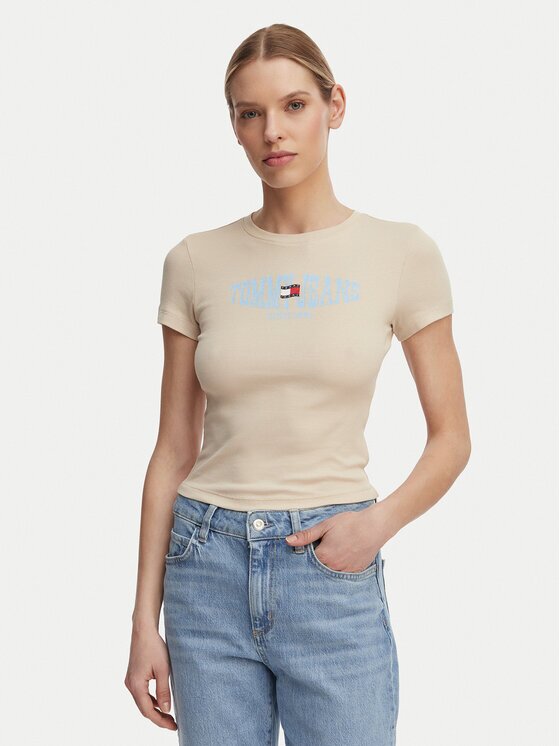 Tommy Jeans Тишърт Wavy Flag DW0DW22272 Slim Fit