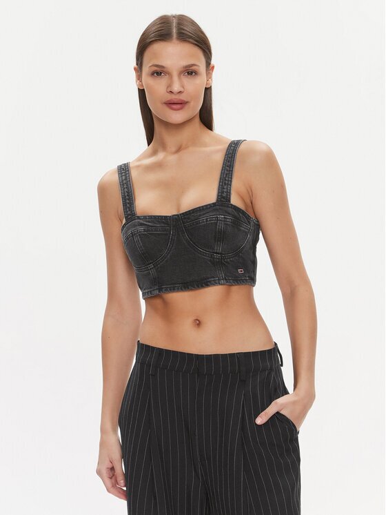 Tommy Jeans топ Bustier Top Ah7185 DW0DW17699 Slim Fit