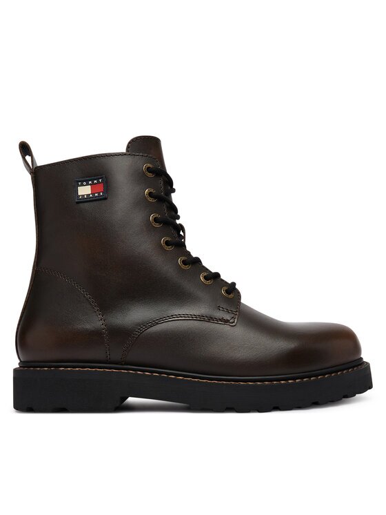 Tommy Jeans Туристически oбувки Archive '01 Brushed Leather EM0EM01787