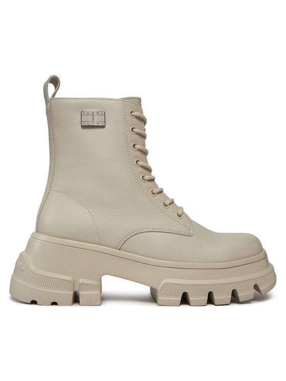 Tommy Jeans Туристически oбувки Tjw Chunky Leather Boot EN0EN02503