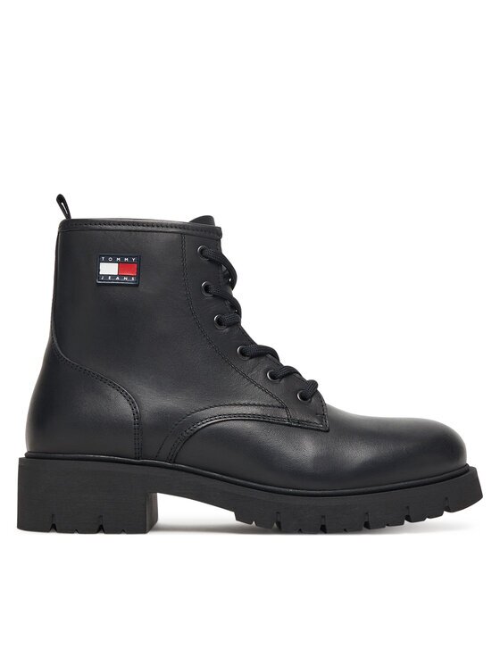 Tommy Jeans Туристически oбувки Tjw Lace Up Leather Boot EN0EN02824