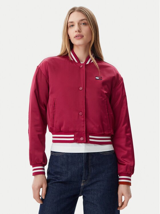 Tommy Jeans Яке бомбър Satin Coach DW0DW20229 Regular Fit