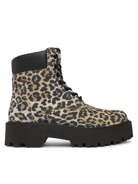 Tommy Jeans Зимни обувки Tjw Platform Cheetah Boots EN0EN03140