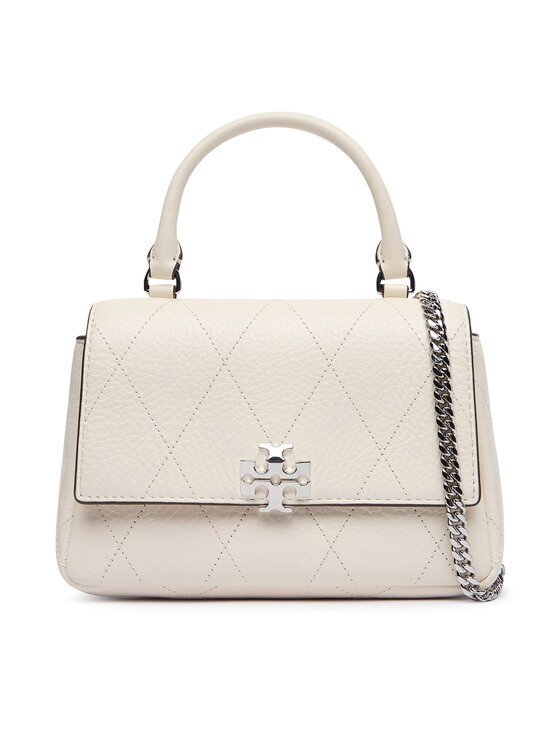 Tory Burch Дамска чанта Charlie Quilted Mini Top Handle Chain Wallet 186032
