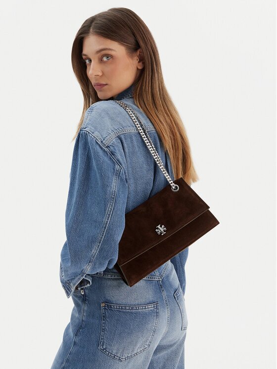 Tory Burch Дамска чанта Kira Turnlock Suede Shouldr Bag 169176