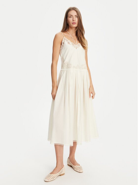 Twinset Лятна рокля 251TT2160 Екрю Regular Fit