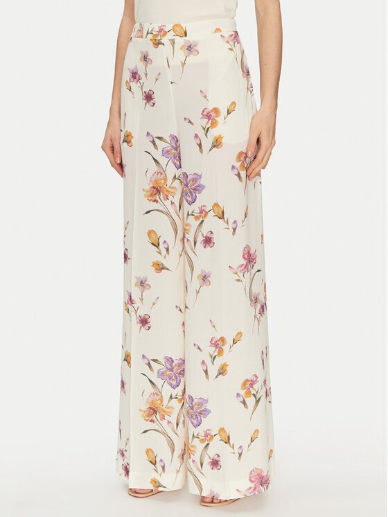 Twinset Панталони тип палацо 251TP2775 Екрю Wide Leg