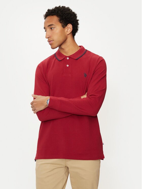 U.S. Polo Assn. Тениска с яка и копчета MUP2255 Regular Fit