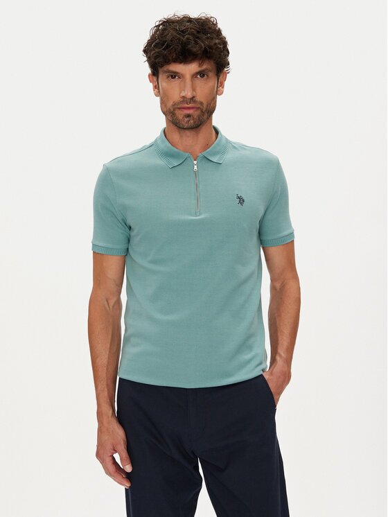 U.S. Polo Assn. Тениска с яка и копчета MUP3335 Regular Fit