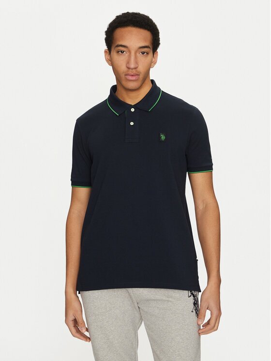 U.S. Polo Assn. Тениска с яка и копчета MUP3508 Regular Fit