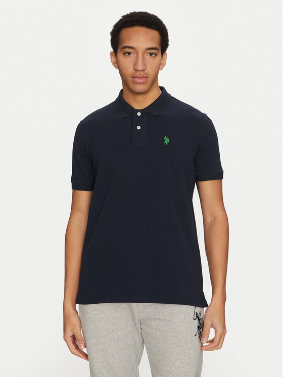 U.S. Polo Assn. Тениска с яка и копчета MUP3637 Regular Fit