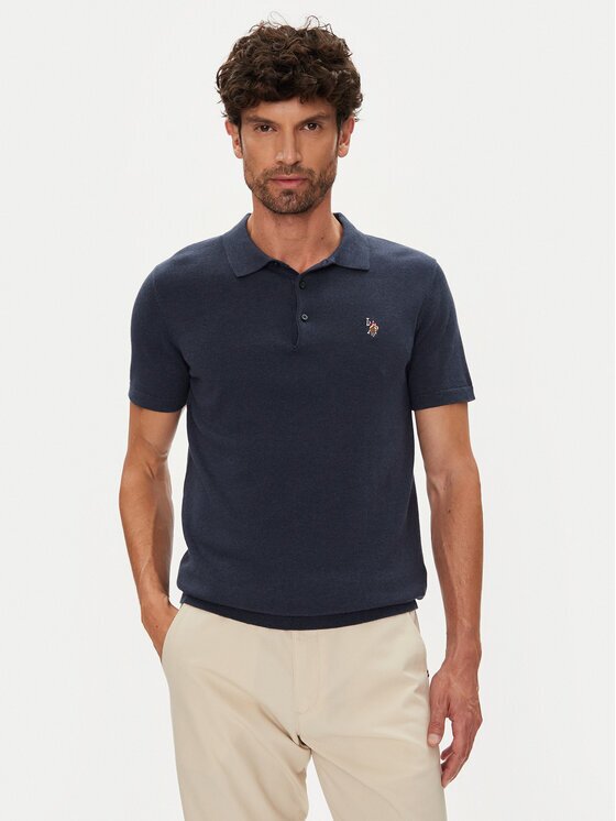 U.S. Polo Assn. Тениска с яка и копчета MUP3709 Regular Fit