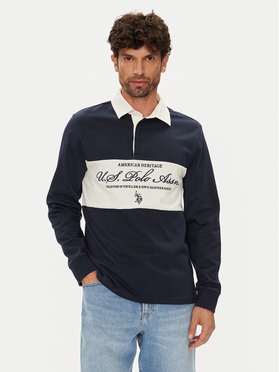 U.S. Polo Assn. Тениска с яка и копчета MUP4075 Regular Fit