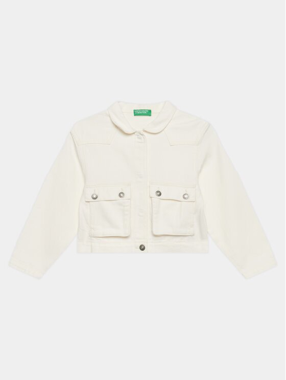 United Colors of Benetton Дънково яке 22C2CN04D Екрю Regular Fit