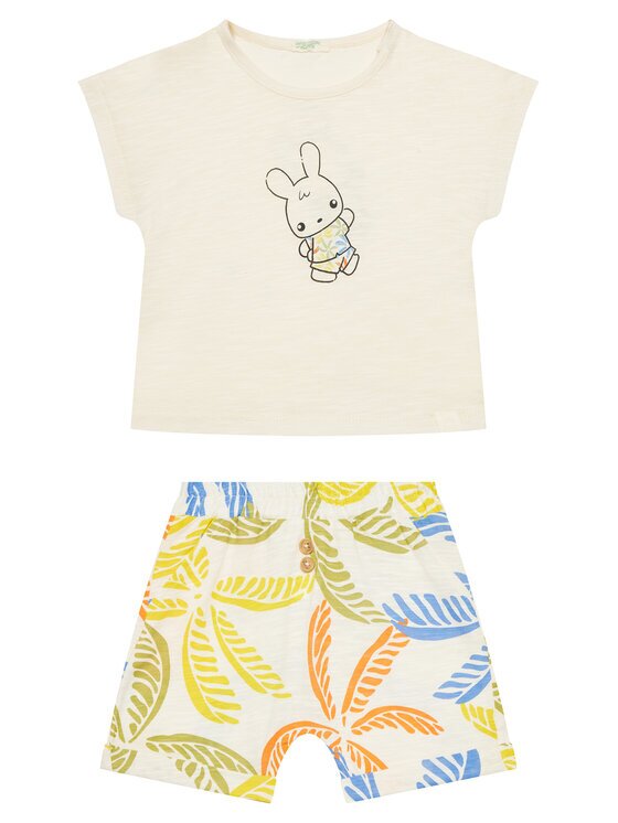 United Colors of Benetton Комплект тишърт и панталонки 3O7SAK014 Regular Fit