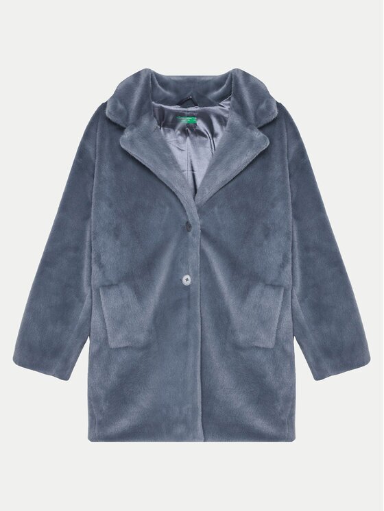 United Colors of Benetton Кожено палто 2ZWKCN05S Relaxed Fit