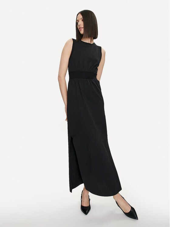 United Colors of Benetton Лятна рокля 3L3XDV01G Черен Regular Fit