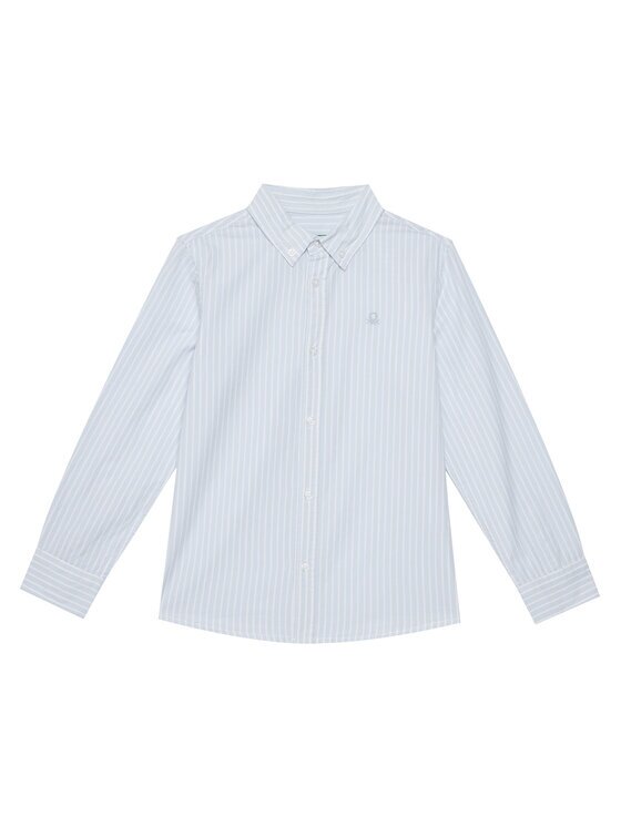 United Colors of Benetton Риза 54AZCQ00R Светлосиньо Regular Fit