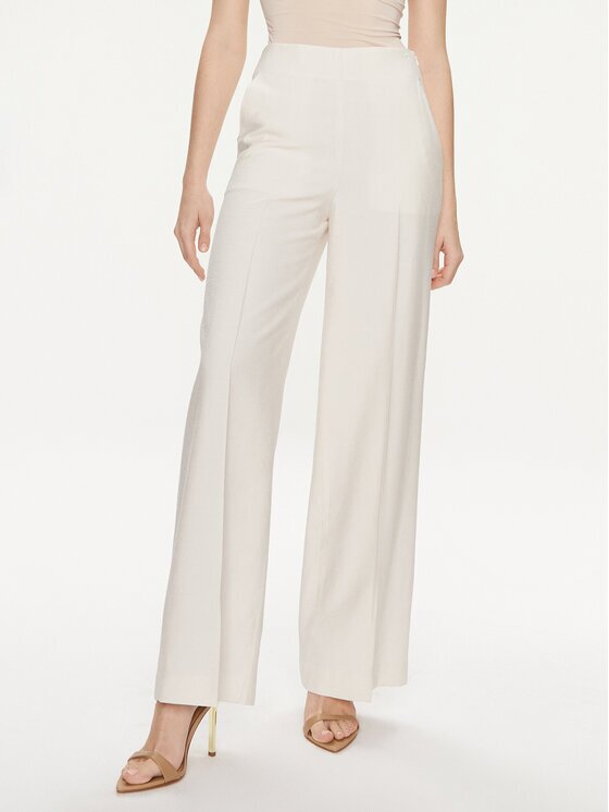 United Colors of Benetton Текстилни панталони 4YFWDF05P Екрю Regular Fit