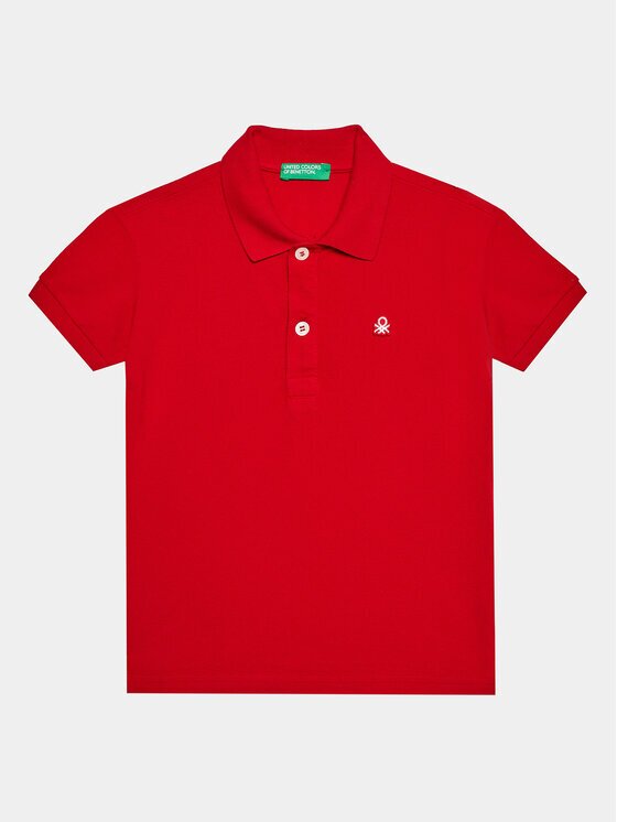 United Colors of Benetton Тениска с яка и копчета 3089C300Q Regular Fit