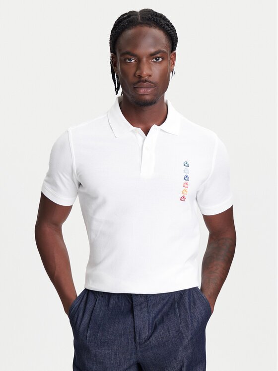 United Colors of Benetton Тениска с яка и копчета 3089U302J Regular Fit