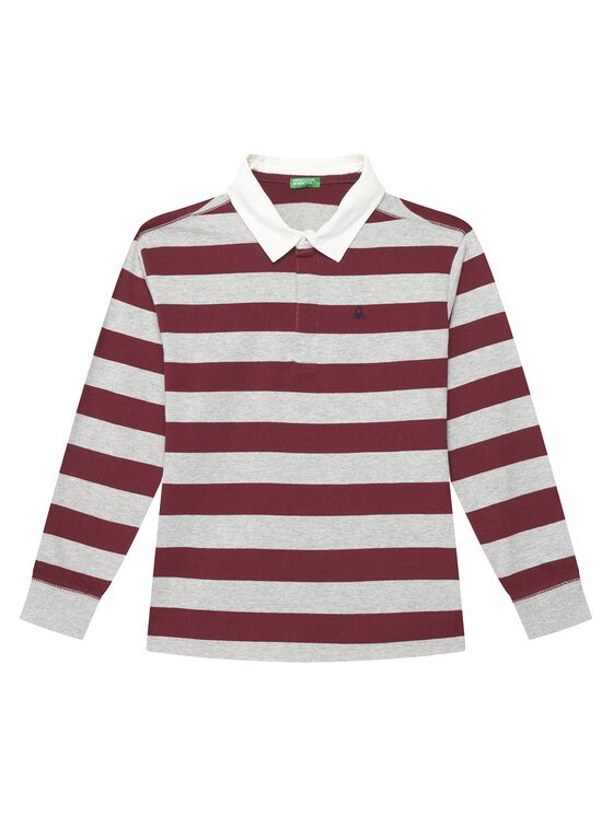 United Colors of Benetton Тениска с яка и копчета 33CKC301X Regular Fit
