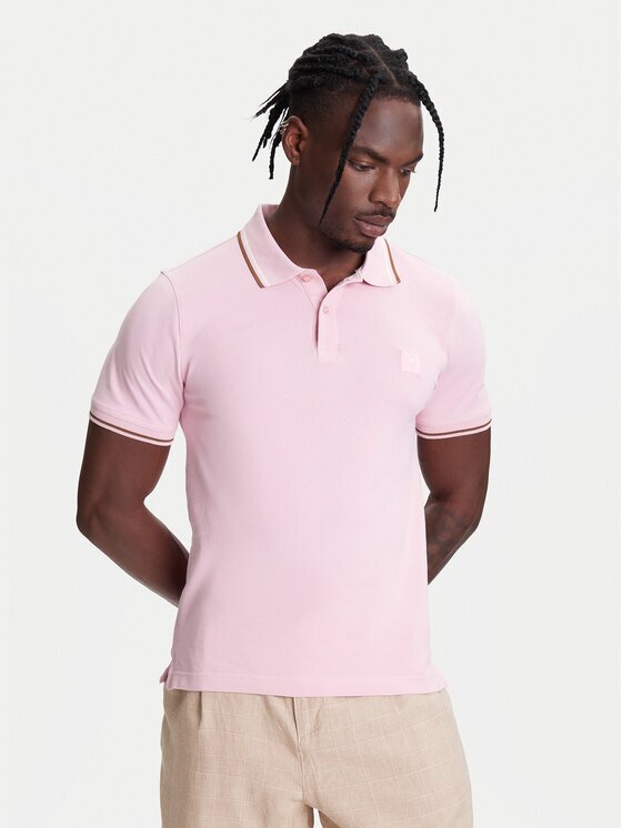United Colors of Benetton Тениска с яка и копчета 3F9HU302E Regular Fit