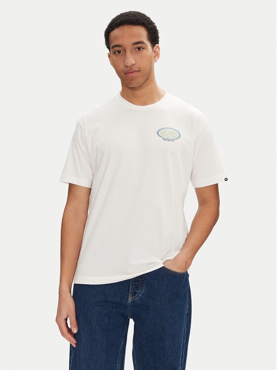 Vans Тишърт Road Stop VN000M67 Екрю Regular Fit