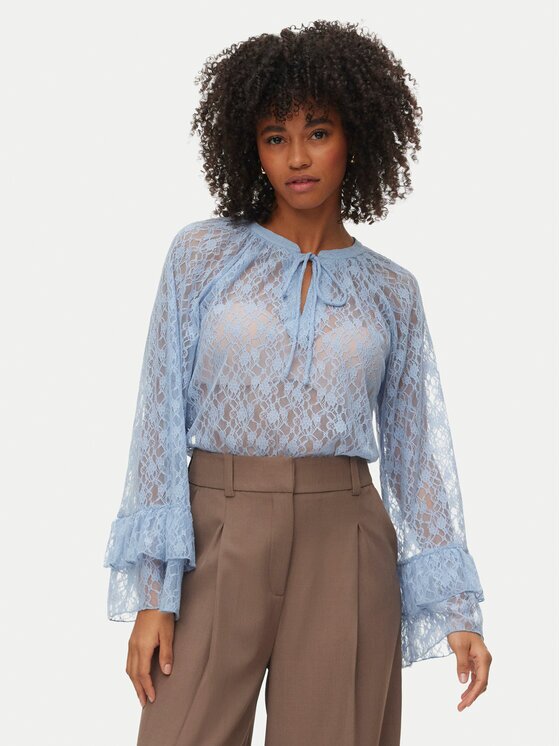Vero Moda Блуза Loulou 10345400 Светлосиньо Loose Fit