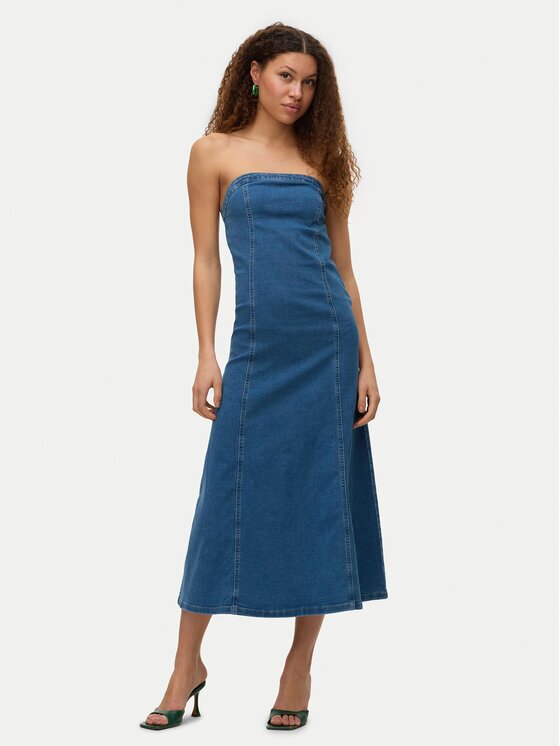 Vero Moda Дънкова рокля Ailey 10328202 Regular Fit