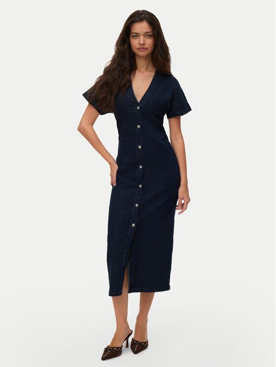 Vero Moda Дънкова рокля Sanni 10345708 Slim Fit