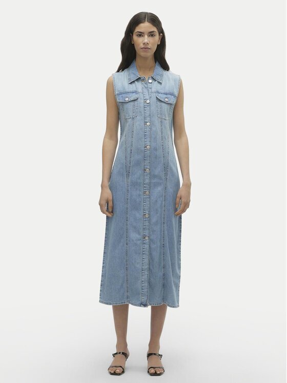 Vero Moda Дънкова рокля Zadie 10309673 Regular Fit