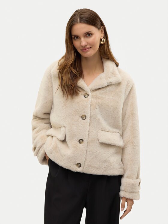 Vero Moda Кожено палто Sonjaeva 10310303 Regular Fit