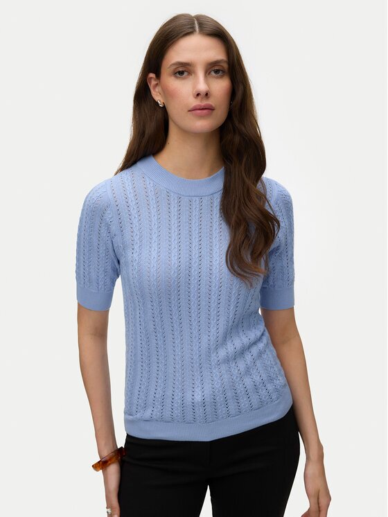 Vero Moda Пуловер Morena 10321893 Светлосиньо Slim Fit