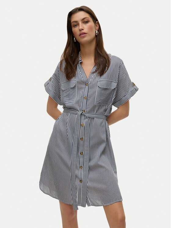 Vero Moda Рокля тип риза Bumpy 10325828 Loose Fit