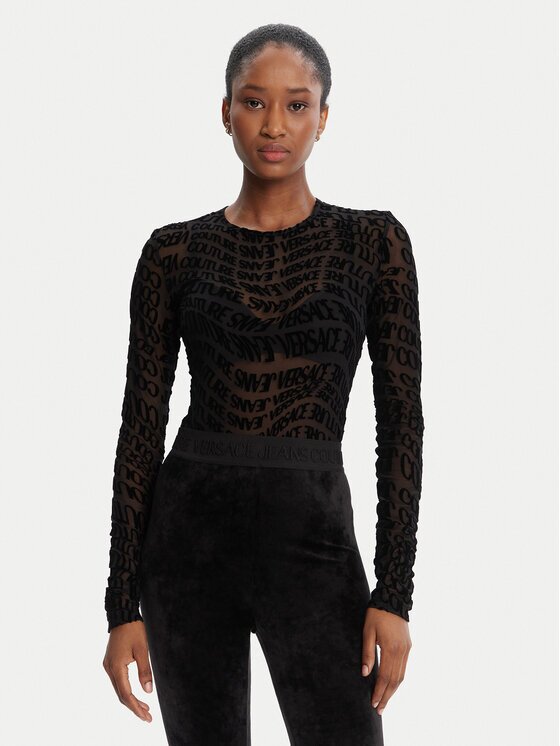 Versace Jeans Couture Боди 79HAM221 JS490 Черен Slim Fit