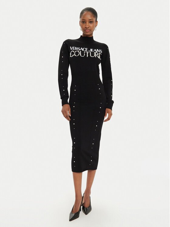 Versace Jeans Couture Плетена рокля 77HAOM11 Slim Fit