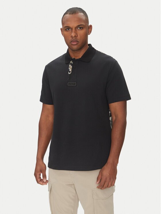 Versace Jeans Couture Тениска с яка и копчета 78GAG627 Regular Fit