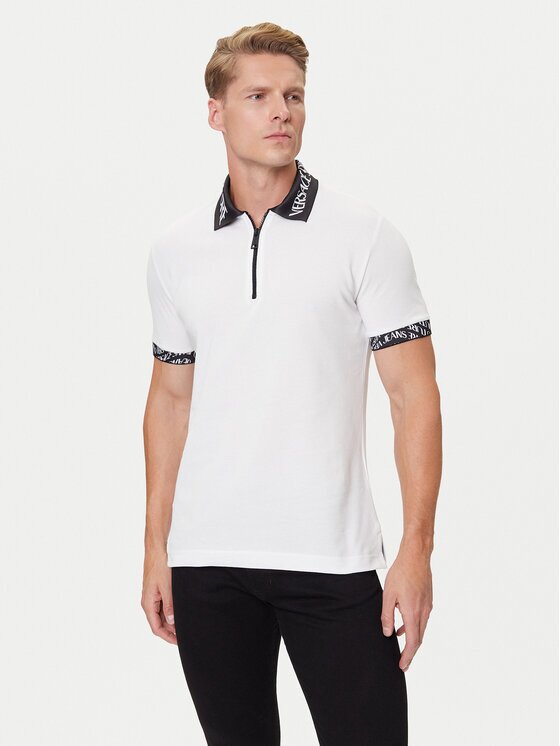 Versace Jeans Couture Тениска с яка и копчета 79GAGT02 CJ01T Regular Fit